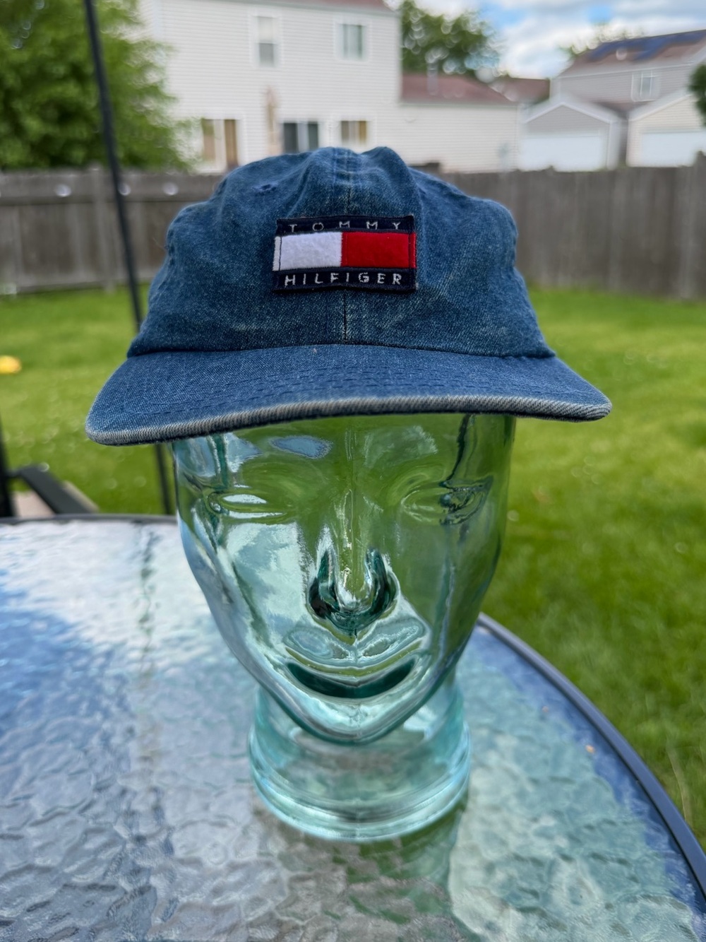 Vintage 90s Tommy Hilfiger denim snapback hat